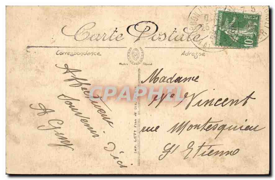 CPA Bourbon L'Archambault L'Etablissement Thermal  — Verso