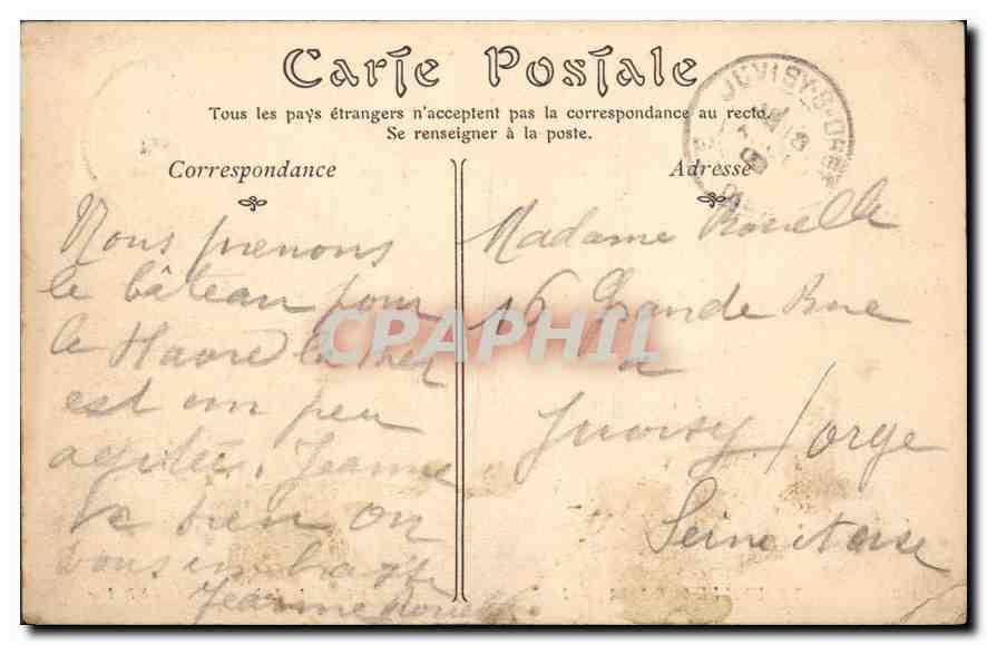 CPA Trouville sur Mer La Plage et le Casino vue prise de la Jetee  — Verso