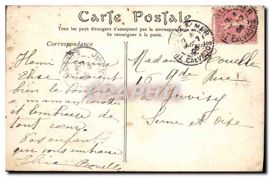 CPA Trouville sur Mer La Plage a l'heure des Bains  — Rückseite