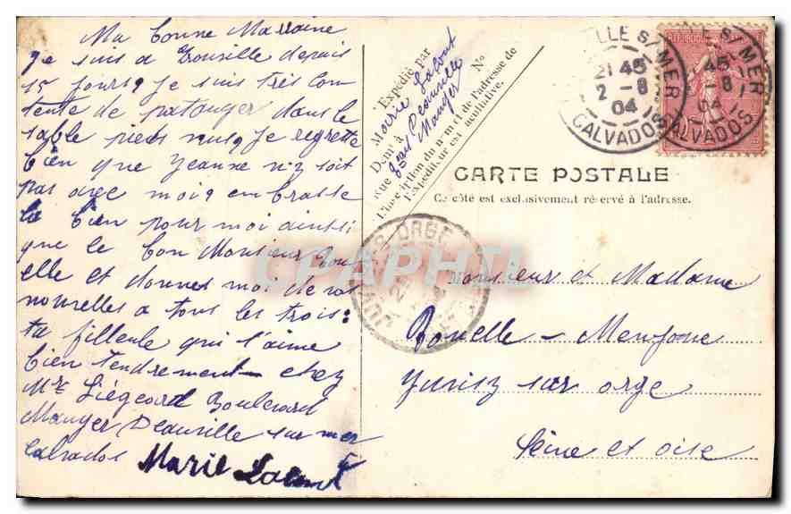 CPA Trouville Les Villas de la Plage  — Rückseite