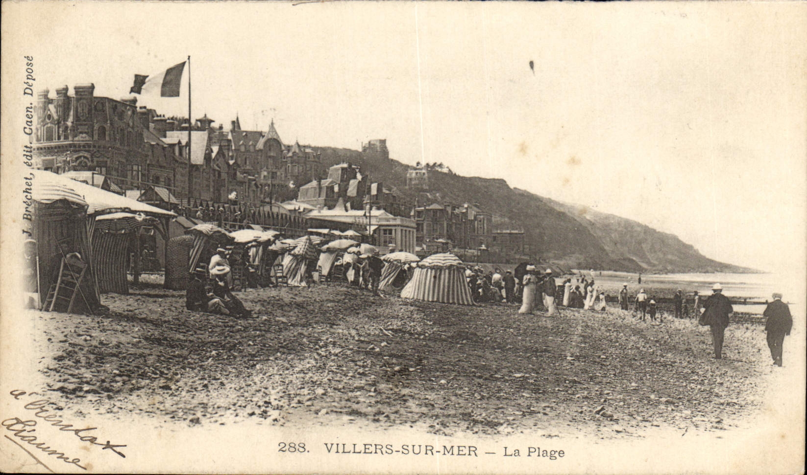 Villers-sur-Mer — Die Bucht — J. Bréchet, Verlag Caen, Nr. 288