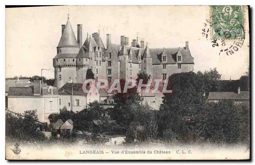 CPA Langeais Vue d'Ensemble du Chateau 