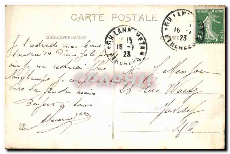 Les Basses-Pyrénées — Pau — La Gare du Midi et le Pic du Midi d'Ossau — éditeur : Les Basses-Pyrénées, n° 69 — Verso