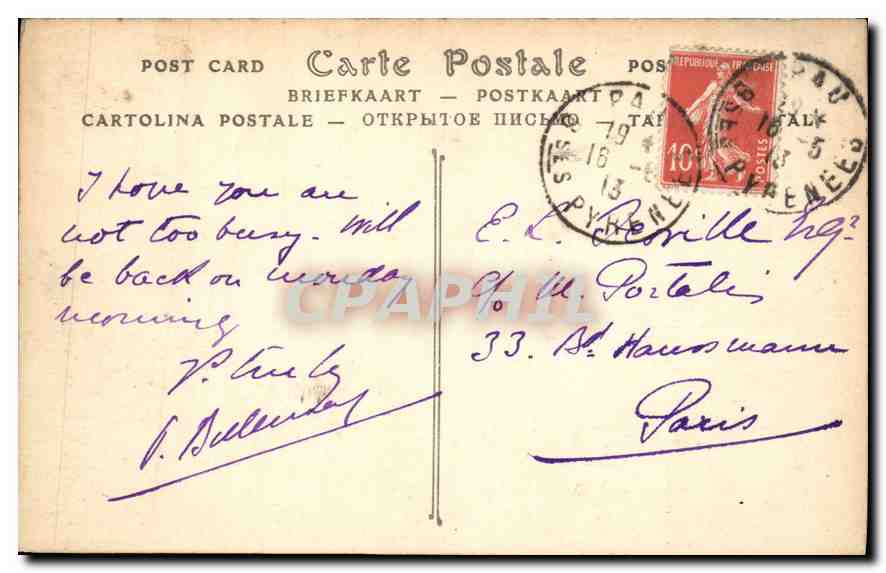 Pau. Le nouveau Boulevard, vue prise de la Gare — ND Phot. n°33 — Rückseite