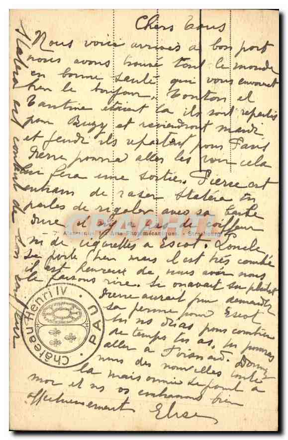 CPA Pau Le Chateau Chambre de Psyche Cheminee en pierre XVI siecle  — Verso