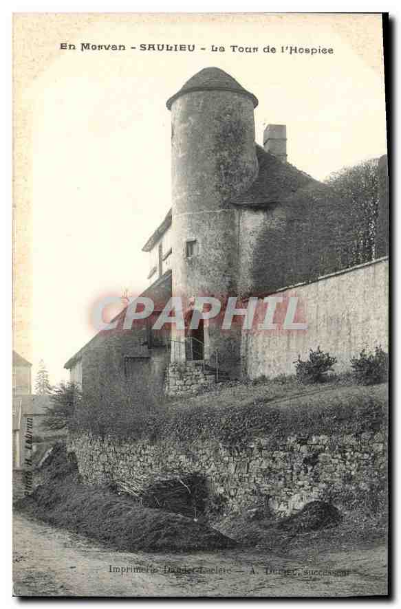 CPA En Morvan Saulieu Le Tour de l'Hospice 