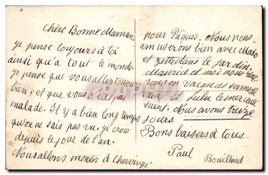 CPA Lyon Le Palais de Justice et Fourviere  — Verso