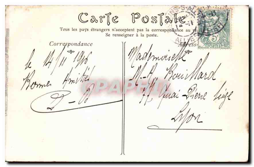 CPA Moulins La Place d'Allier  — Verso