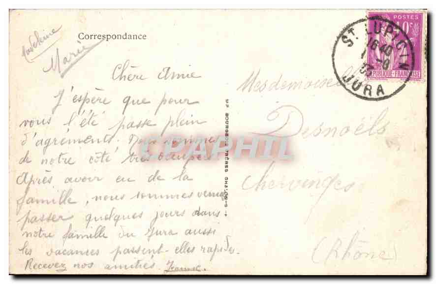 St-CLAUDE et le Bayard (alt. 956 m) — Jura-Touriste — Éditeur Jura-Touriste — Reverso