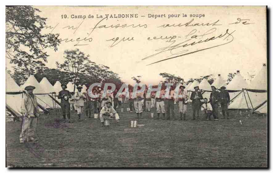 Camp de La Valbonne — Départ pour la soupe — Graphitha