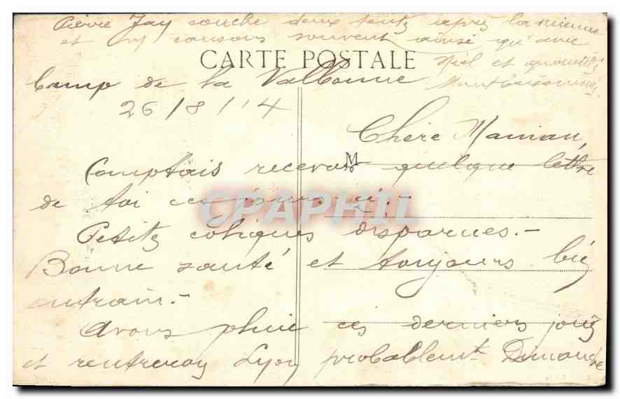Camp de La Valbonne — Départ pour la soupe — Graphitha — Verso