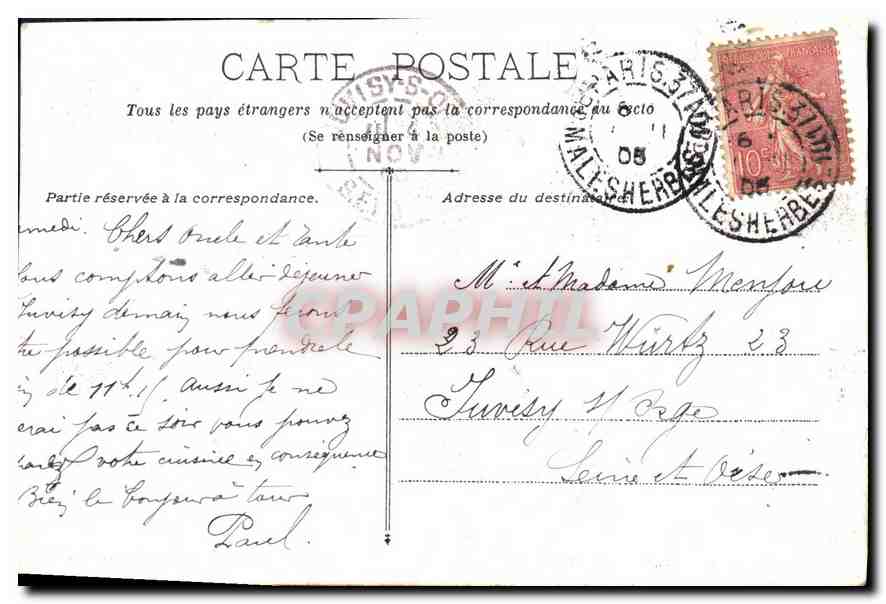 CPA Pyrenees Biarritz Les Chanings  — Verso