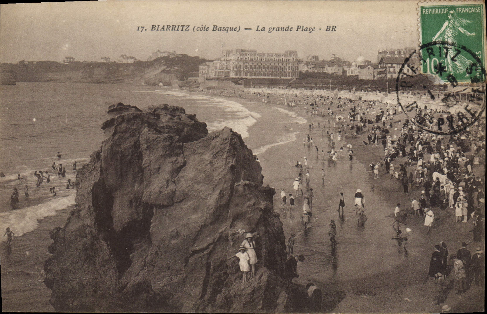 Biarritz (côte Basque) — La grande Plage - BR — Bioc Frères, éditeurs, Bordeaux