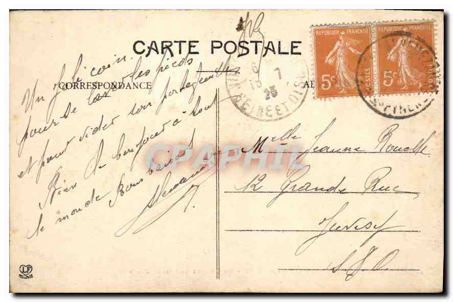 CPA Biarritz Un Coin de la Grande Plage  — Verso