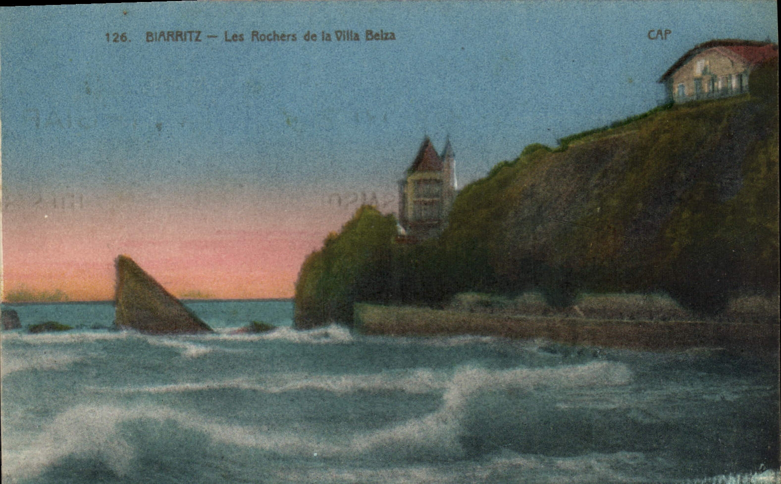 CPA Biarritz Les Rochers de la Villa Belza 
