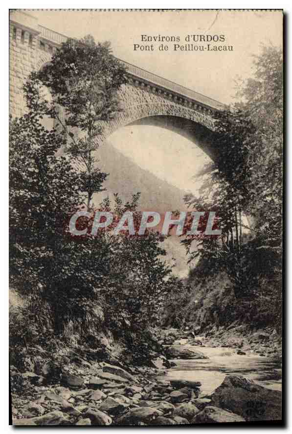 CPA Environs d'Urdos Pont de Peillou Lacau 