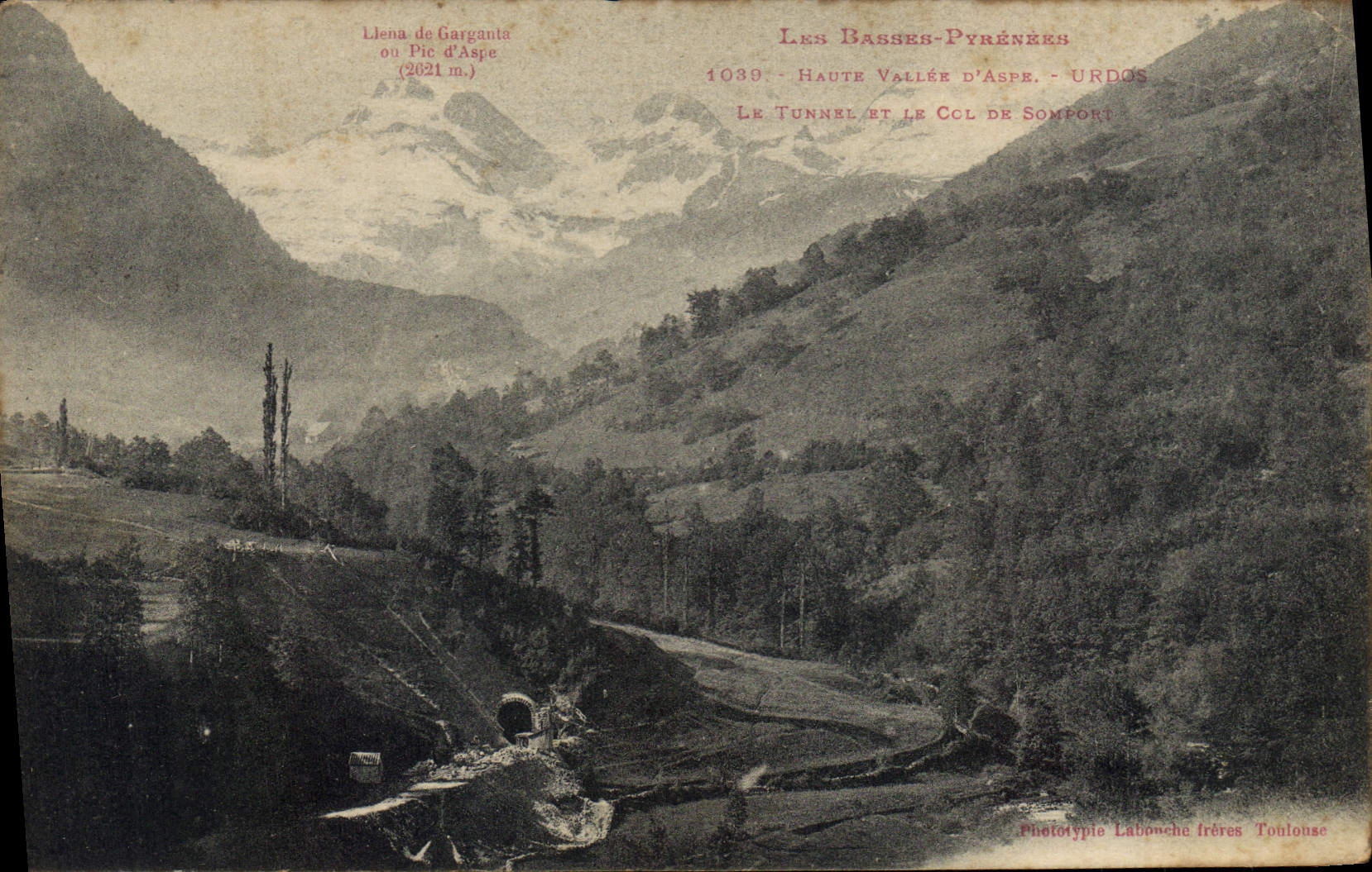 CPA Haute Vallee d'Aspe Urdos Le Tunnel et le Col de Somfort 