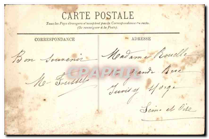 CPA Marseille Le Chateau d'If  — Verso