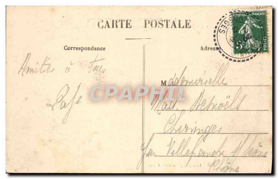 CPA Domremy Vue generale de la Basilique et du bola Chenu  — Verso