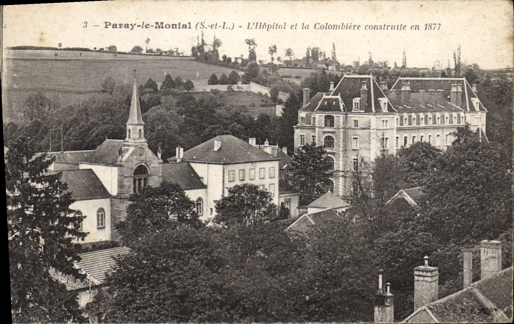 Paray-le-Monial (S.-et-L.) — L'Hôpital et la Colombière construite en 1877