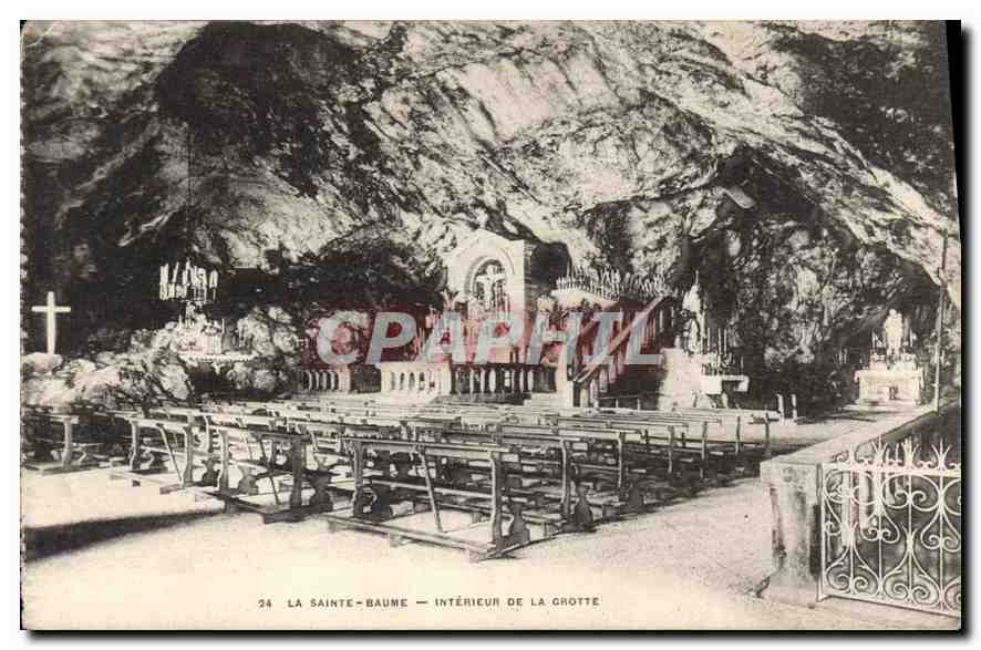 CPA La Sainte Baume Interieur de la Grotte 