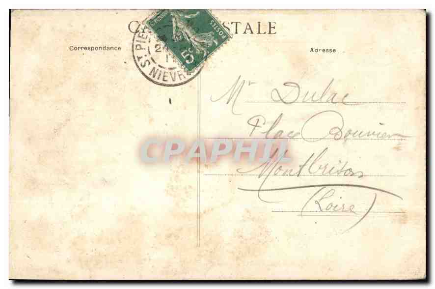 CPA St Pierre le Moutier Nievre Chateau de Beaumont  — Back