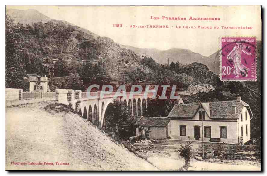 CPA Aix les Thermes Le Grand Viaduc du Transportation 