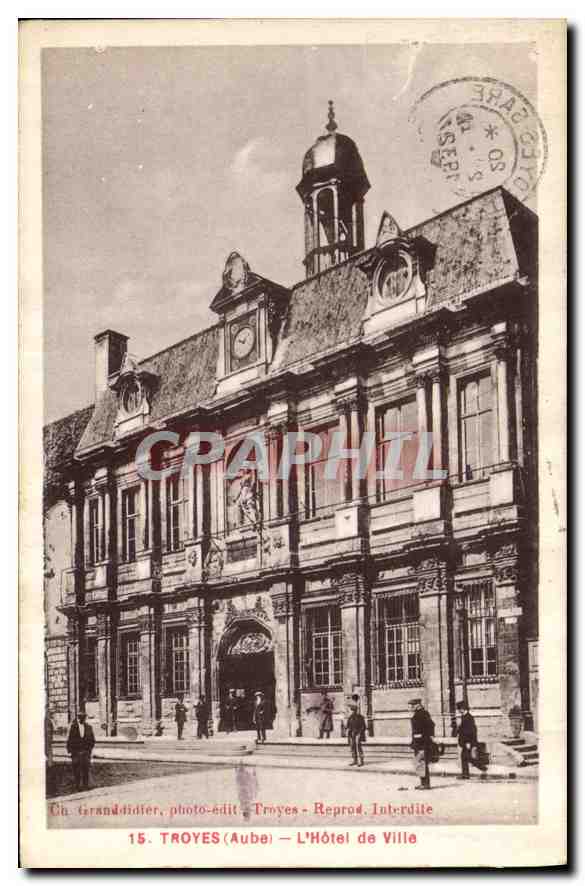 CPA Troyes Aube L'Hotel de Ville 