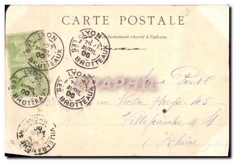 CPA Lyon Eglise St Bonaventure  — Rückseite