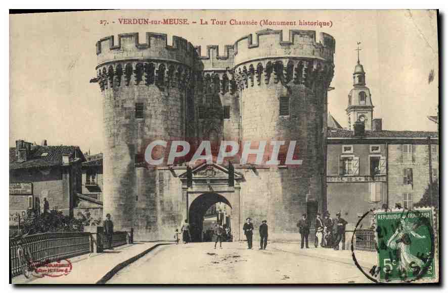 Verdun-sur-Meuse — La Tour Chaussée (Monument historique) — Éditeur : Éd. H. Lemoine, n°27