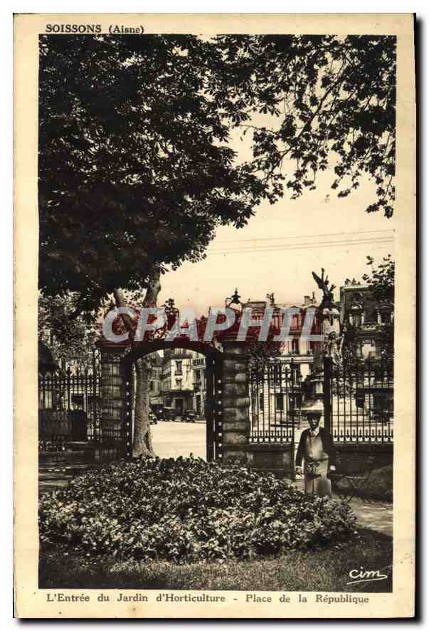 Soissons (Aisne) — L'Entrée du Jardin d'Horticulture - Place de la République — Cim