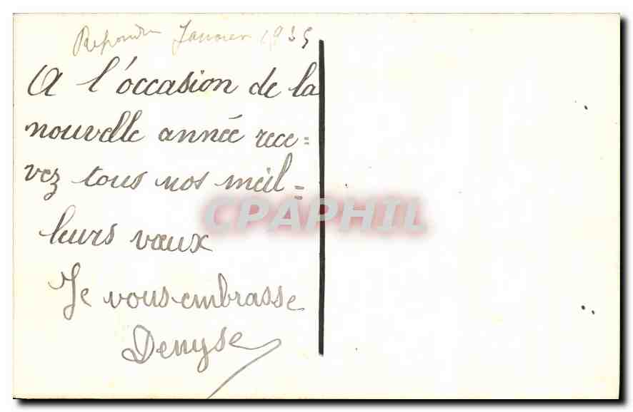 CPA Bonne Annee  — Rückseite
