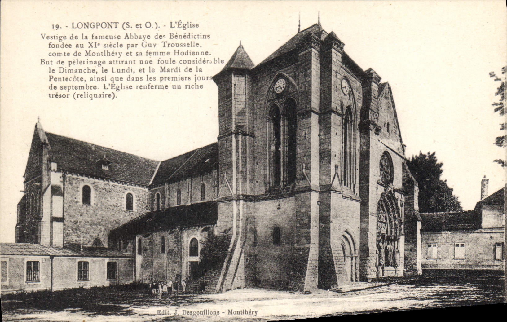 Longpont (S. et O.) - L'Église - Vestige de l'abbaye des Bénédictins fondée au XIe siècle