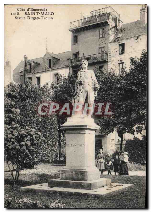 Statue Dugay-Trouin — Côte d'Émeraude, Saint-Malo — éditeur inconnu, n° de série non visible