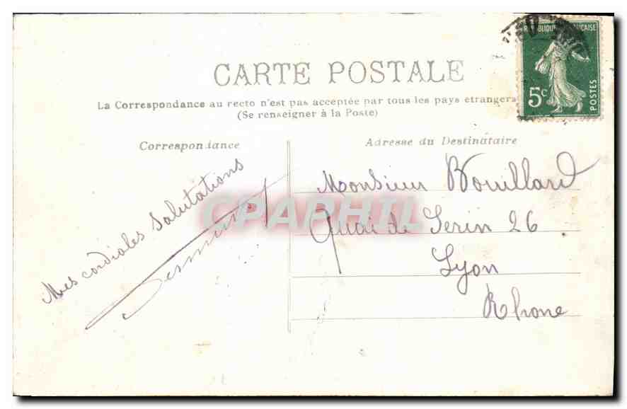 CPA La Chaise Dieu Vue generale prise su Nord Ouest  — Rückseite