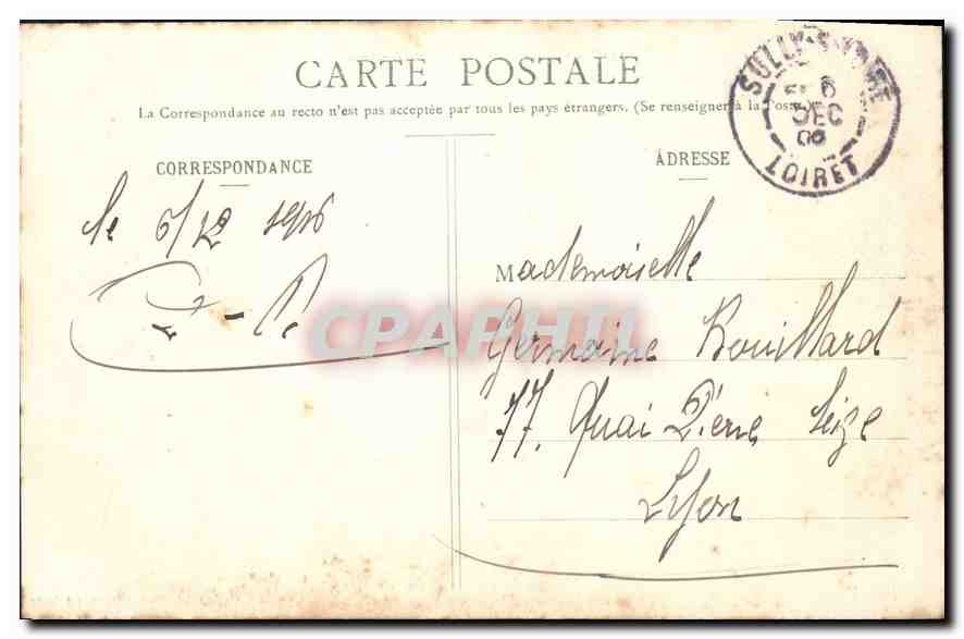 SULLY-s-/LOIRE (Loiret) — Le Château (Manoir Féodal) — Collection L. Marchand — Verso
