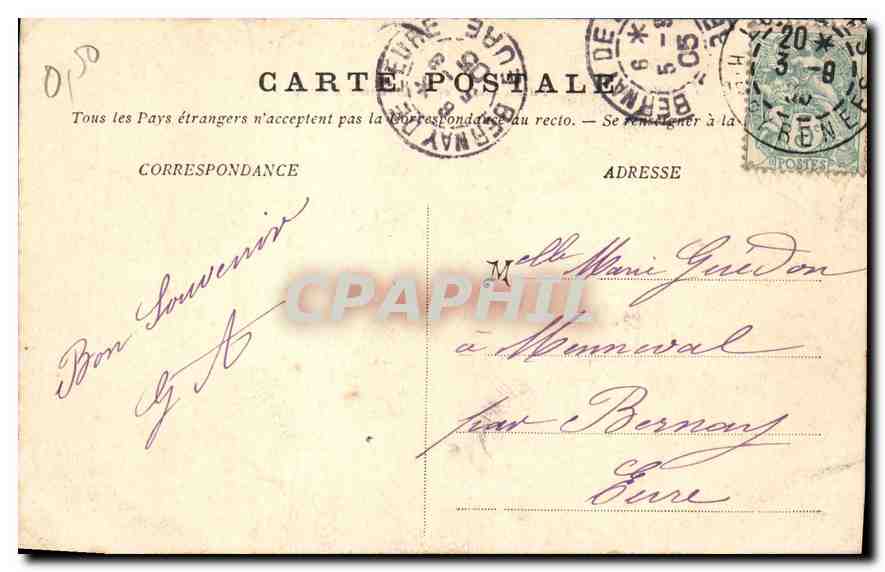 CPA Lourdes La Basilique et le Calvaire Breton  — Verso