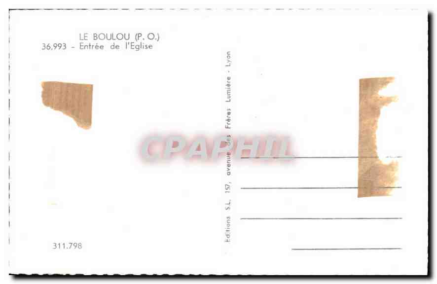 CPA Le Boulo PO Entree de l'Eglise  — Rückseite
