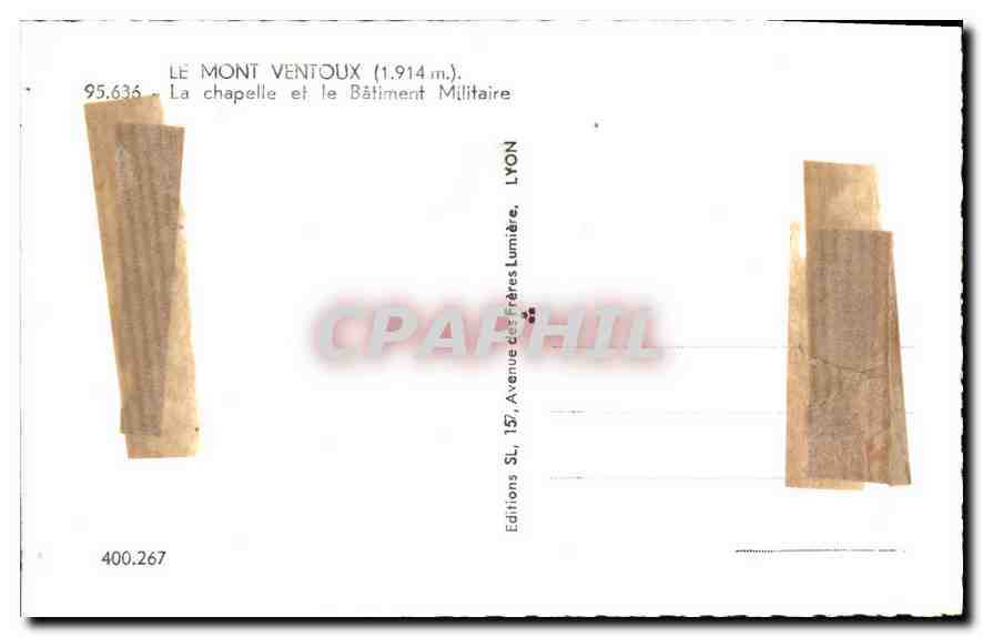 CPA Le Mont Ventoux La chapelle et le Batiment Militaire  — Verso