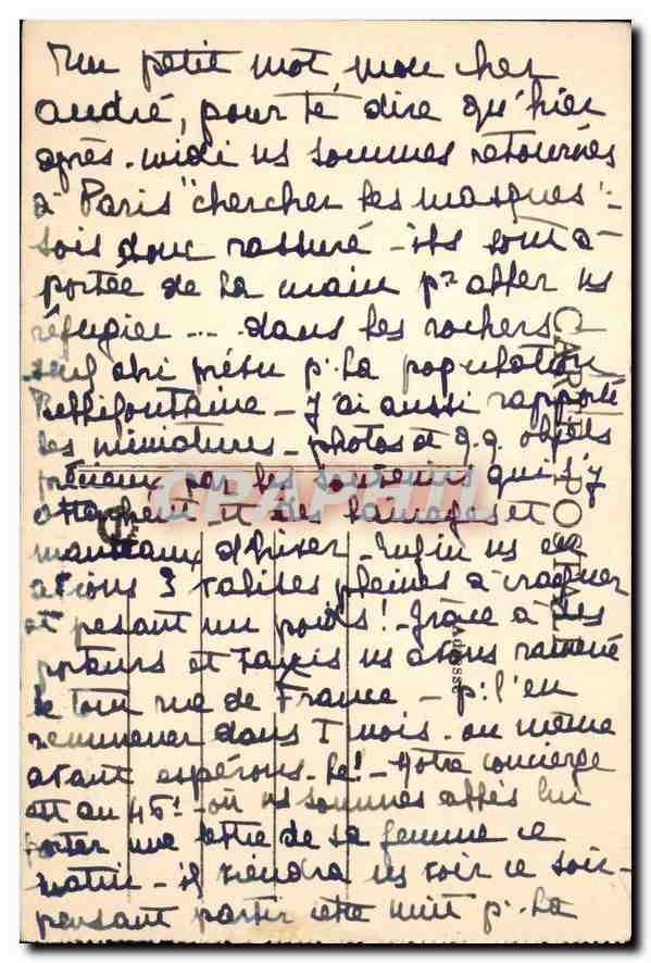 Forêt de Fontainebleau — La Mare aux Pigeons (Franchard) — Collection Artistique L.M. n°85 — Verso