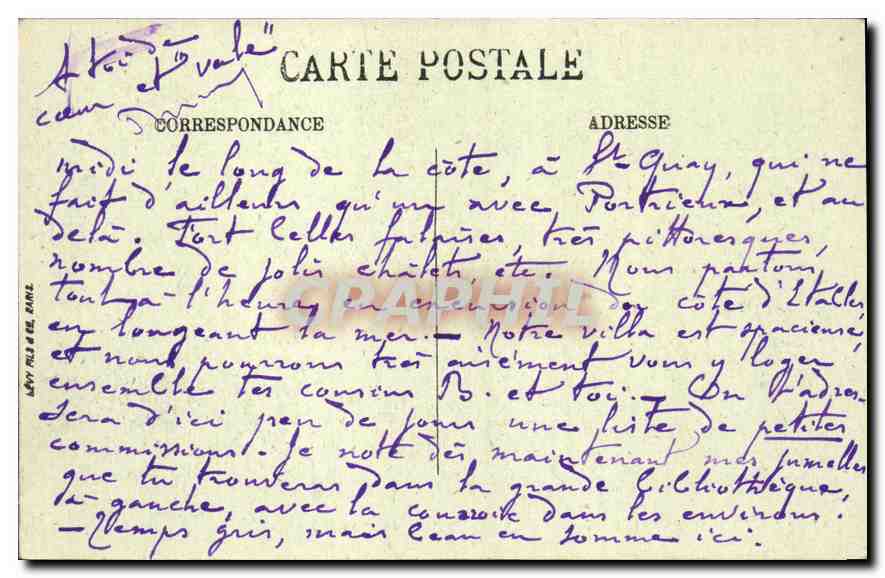 Saint-Quay-Portrieux — Les Falaises de la Comtesse — LL. — Reverso