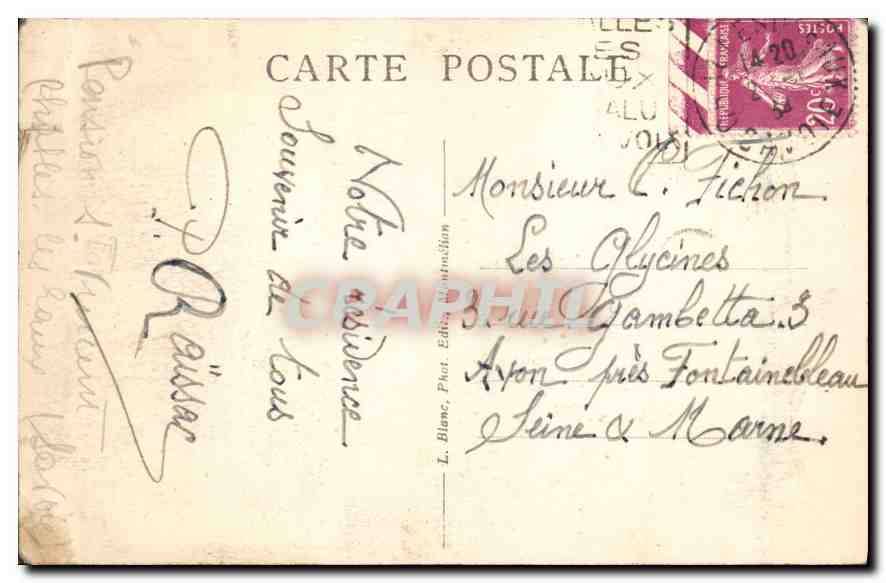 CPA Challes les Eaux Chateau de Triviers  — Rückseite
