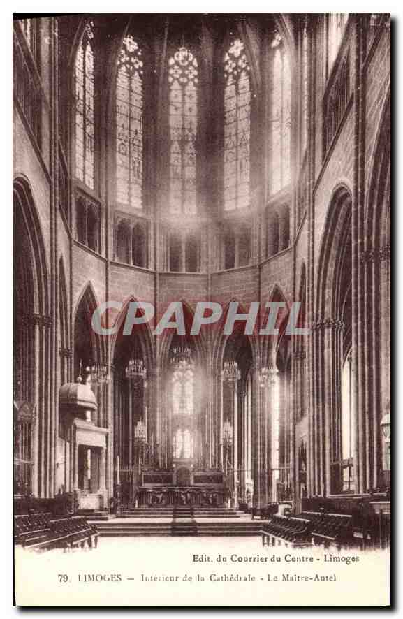 CPA Limoges Interieur de la Cathedrale Le Maitre Autel 