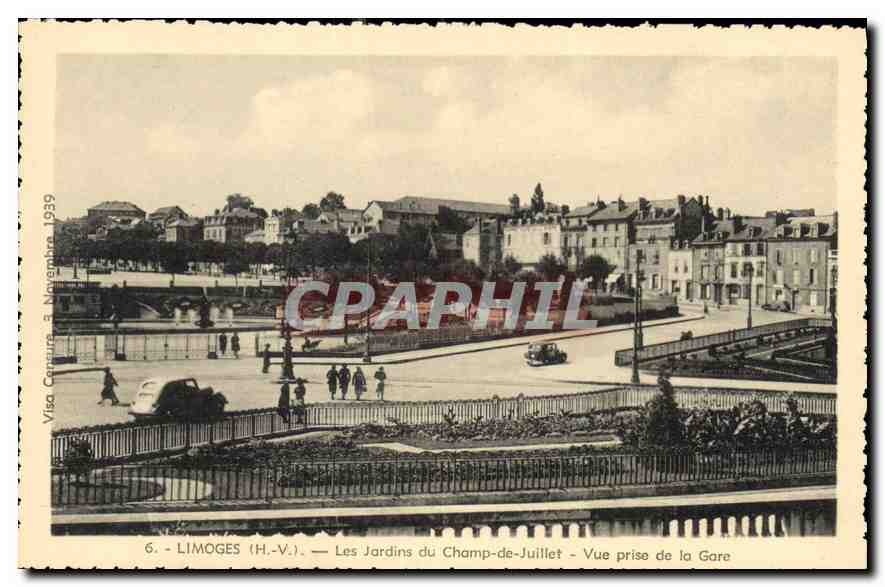 Limoges (H-V.) — Les Jardins du Champ-de-Juillet — Vue prise de la Gare