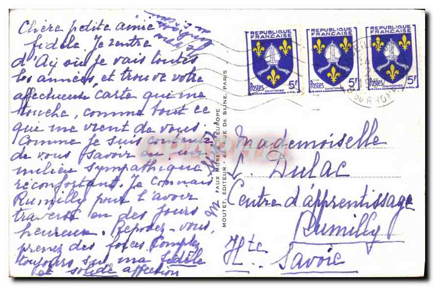 CPA Paris Notre Dame la facade  — Verso