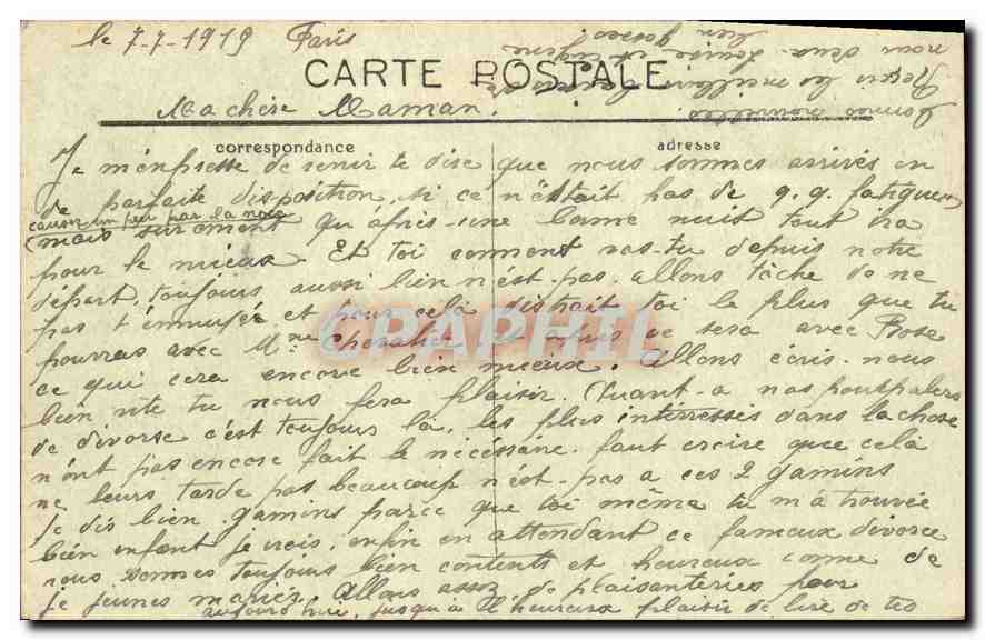 CPA Paris L'Opera  — Rückseite