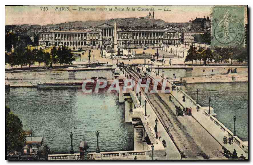 CPA Paris Panorama vers la Place de la Concorde 