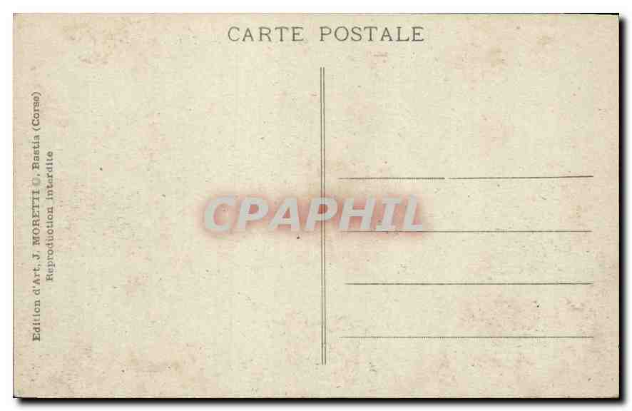 CPA Corse Bastia Nouveau Port Bateau — Rückseite