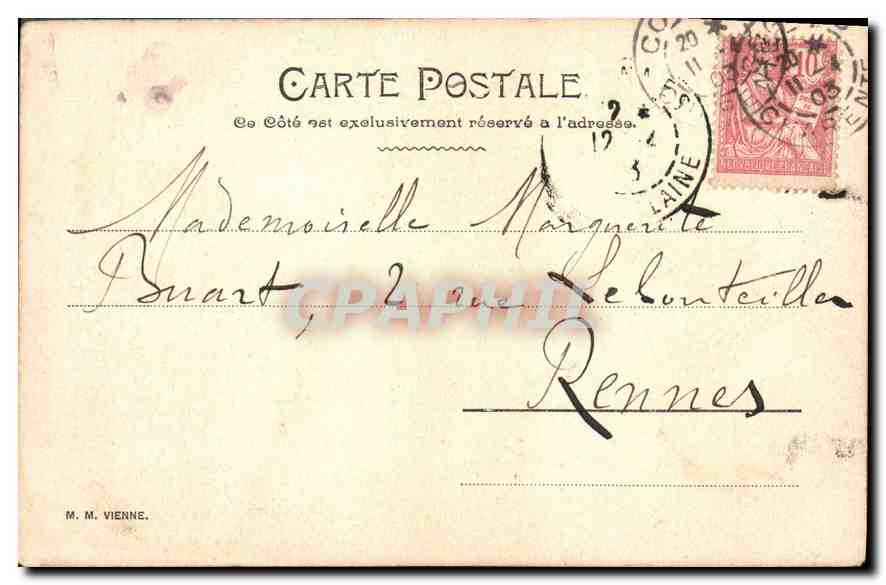 CPA Fantaisie Femme — Rückseite