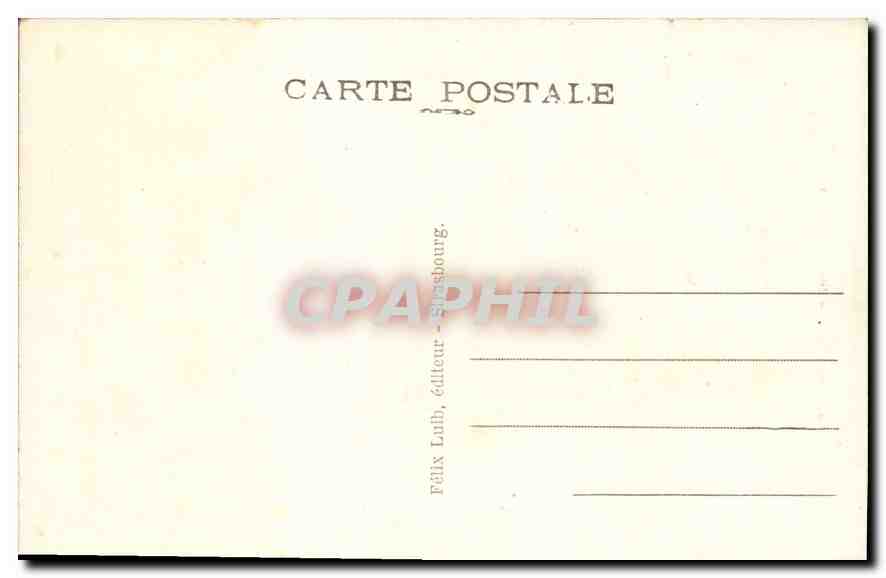 CPA Strasbourg Nid de Cigognes  — Rückseite